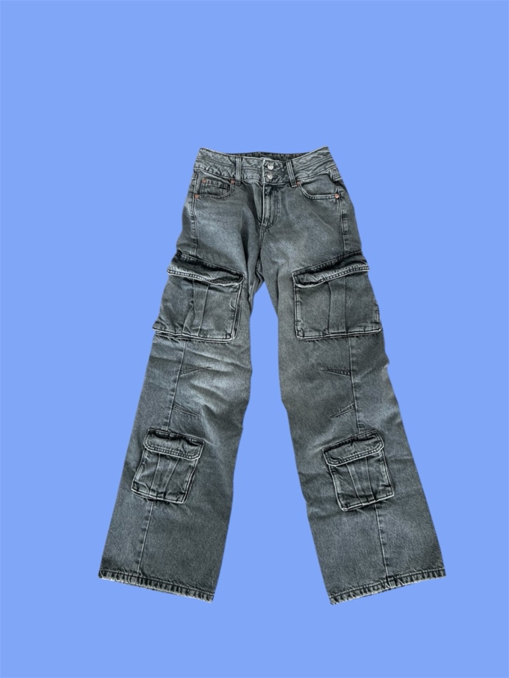 Garage - gray cargo low rise jeans